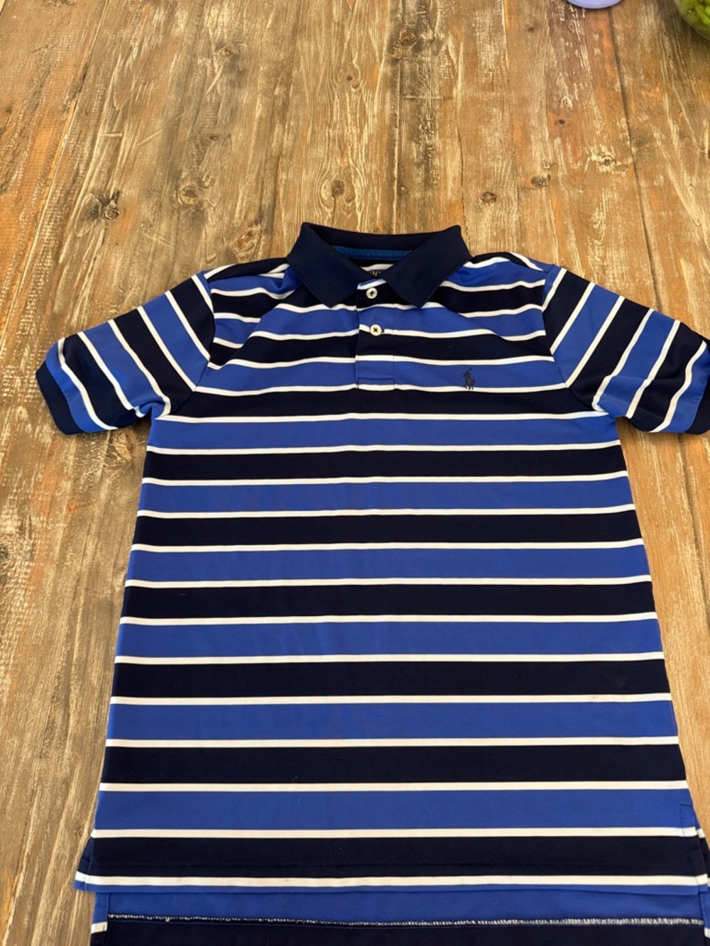 Polo by Ralph Lauren Blue & Navy Striped Boys Polo